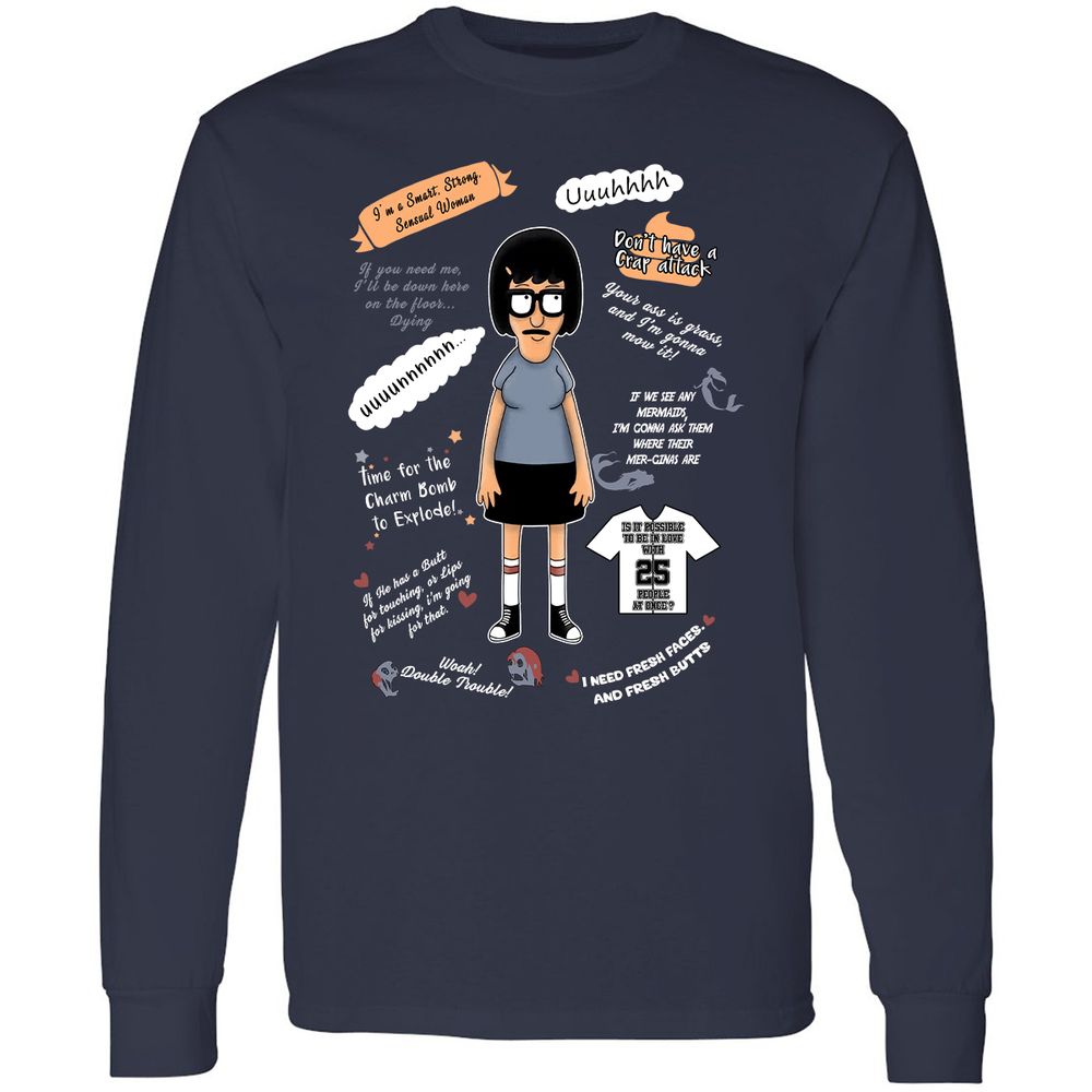 Long Sleeve T-Shirt - XKCET6CM - Navy - 2