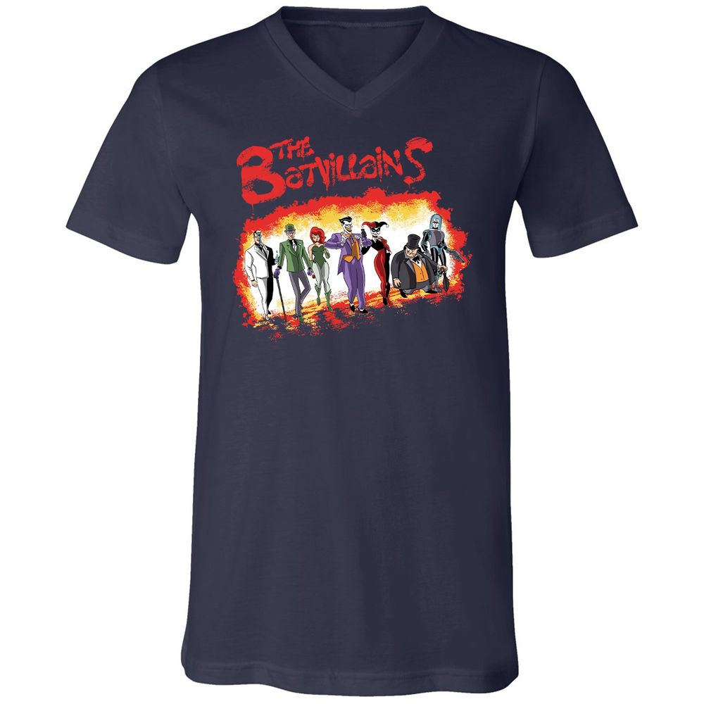 Unisex V-Neck T-Shirt - 447U6RXJ - Navy - 2