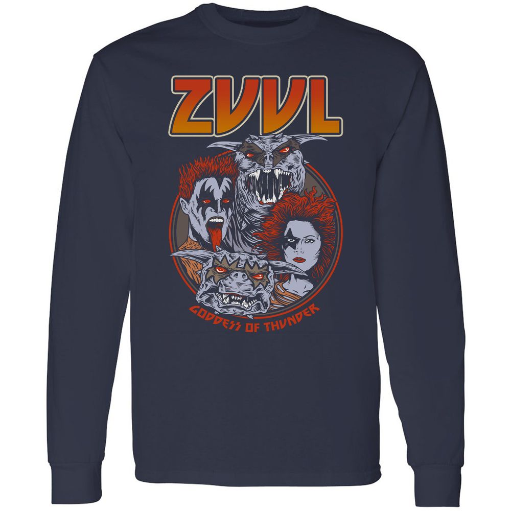 Long Sleeve T-Shirt - YES7ZBEQ - Navy - 2