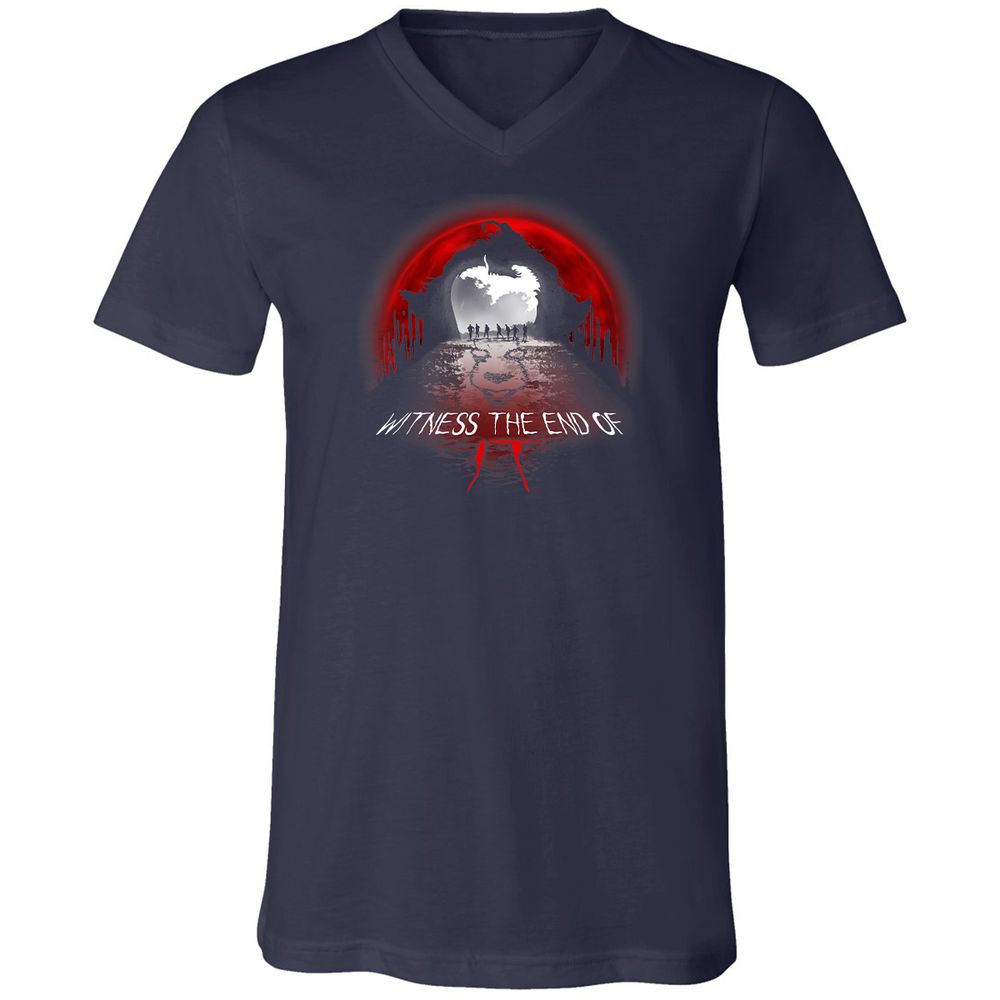 Unisex V-Neck T-Shirt - PSAMY1WP - Navy - 2