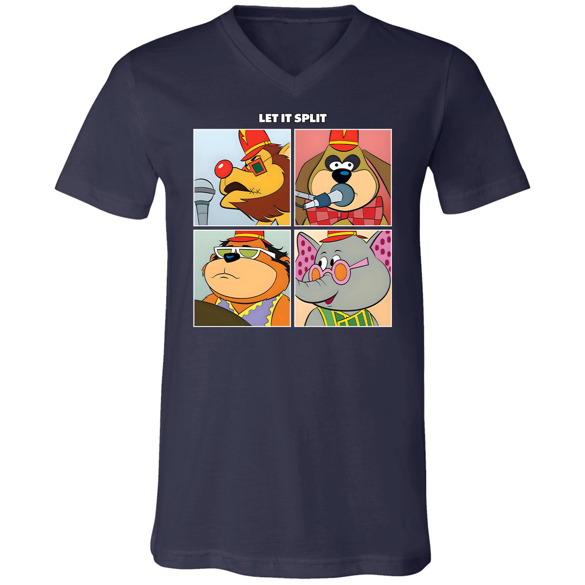 Unisex V-Neck T-Shirt - ZE2E4P57 - Navy - 2