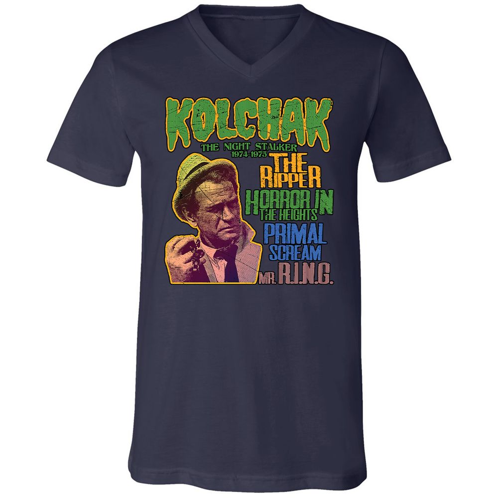 Unisex V-Neck T-Shirt - 51NUTT3B - Navy - 2