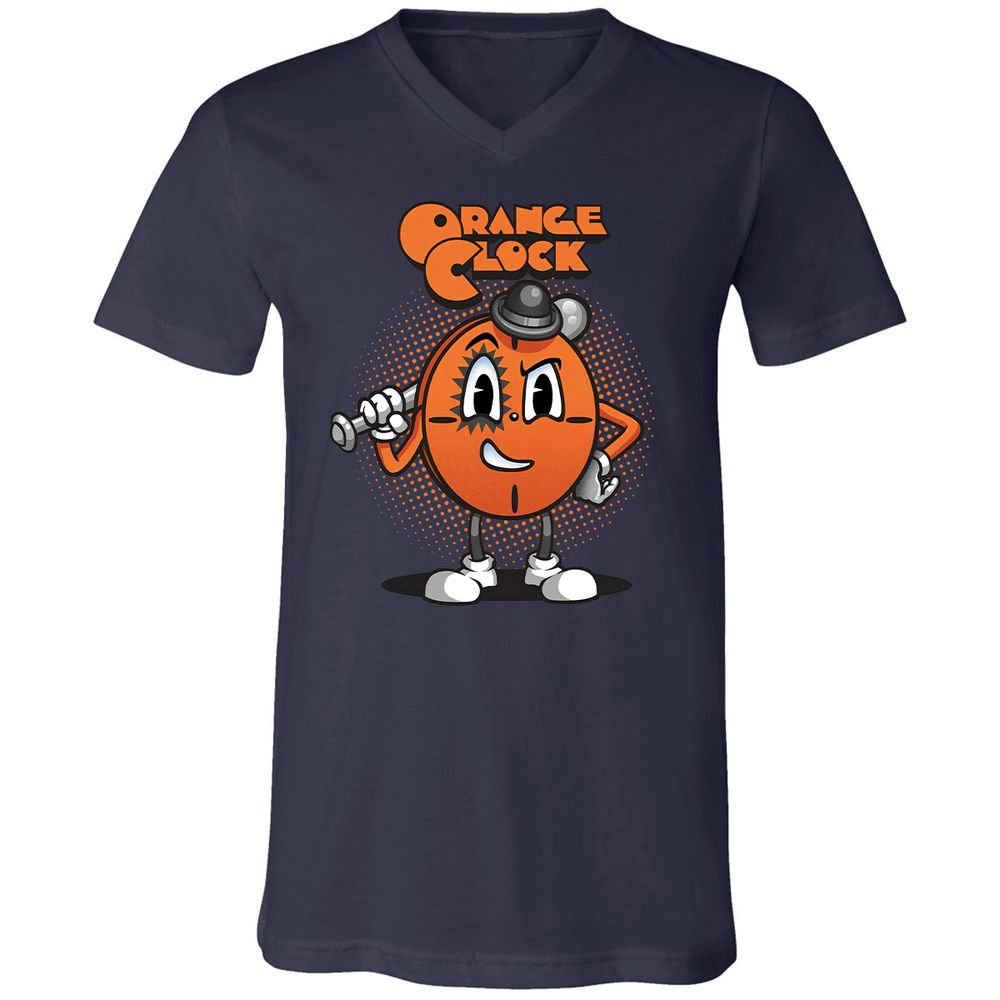 Unisex V-Neck T-Shirt - QWMMLYM9 - Navy - 2