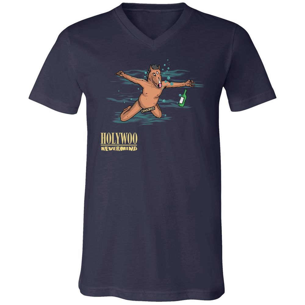 Unisex V-Neck T-Shirt - 3GDG4NA3 - Navy - 2