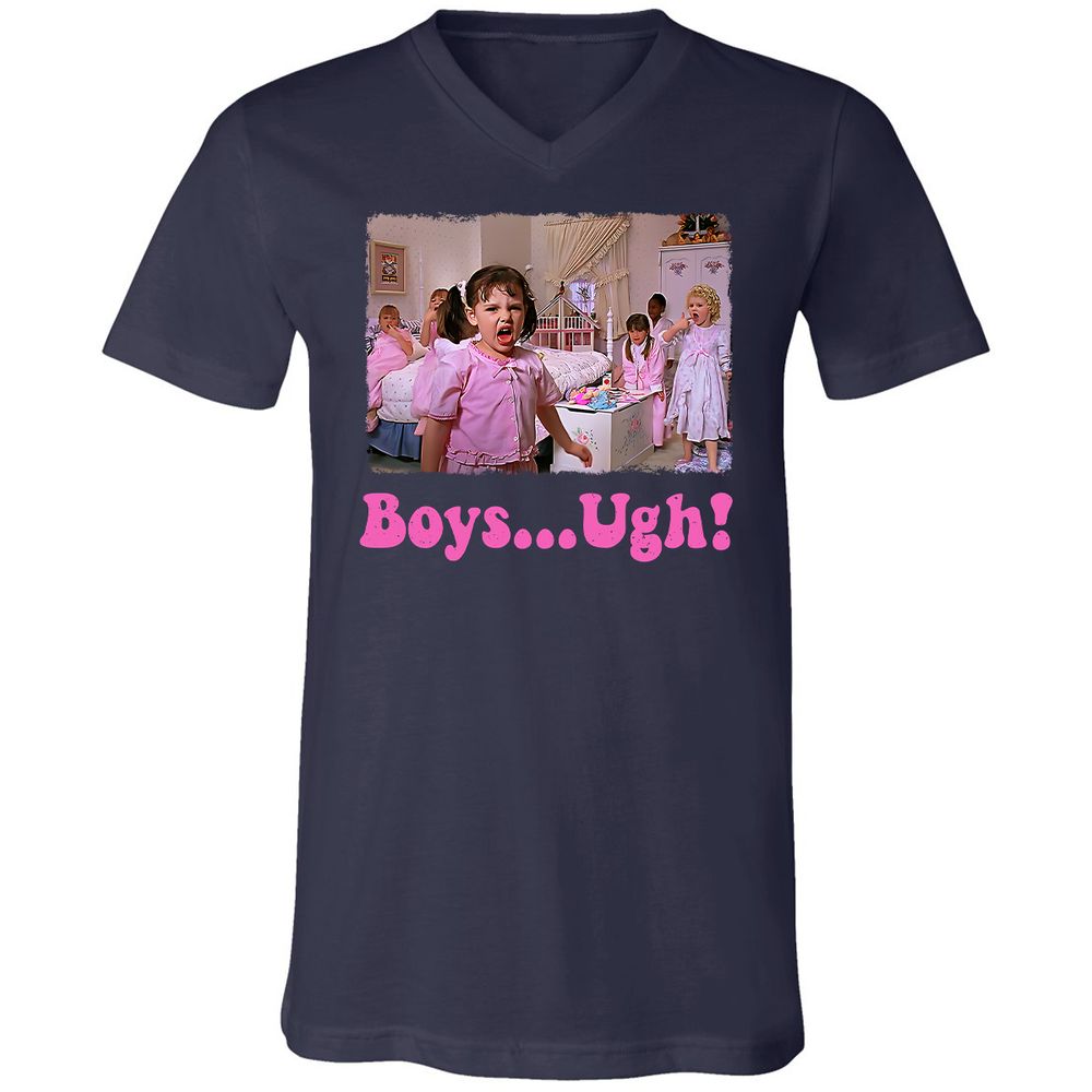Unisex V-Neck T-Shirt - 7X4W4YJ3 - Navy - 2