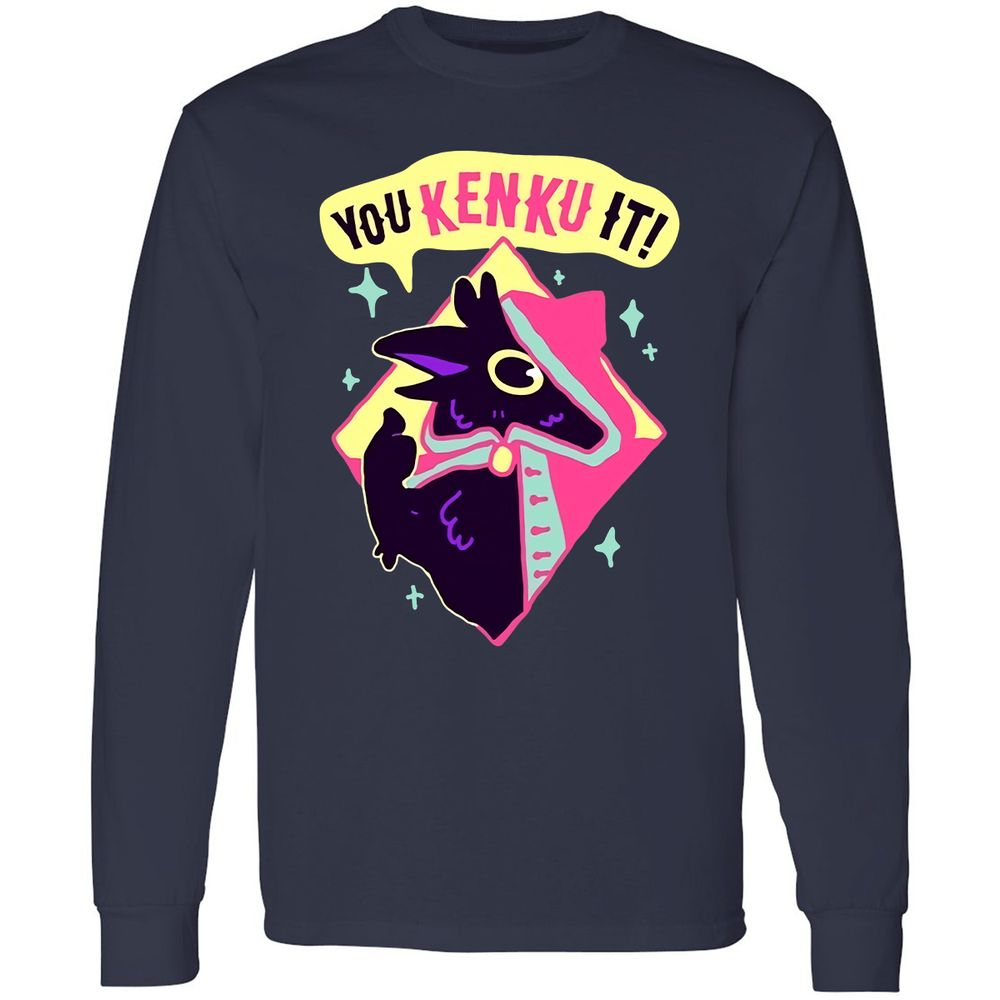 Long Sleeve T-Shirt - E1YKPWSX - Navy - 2