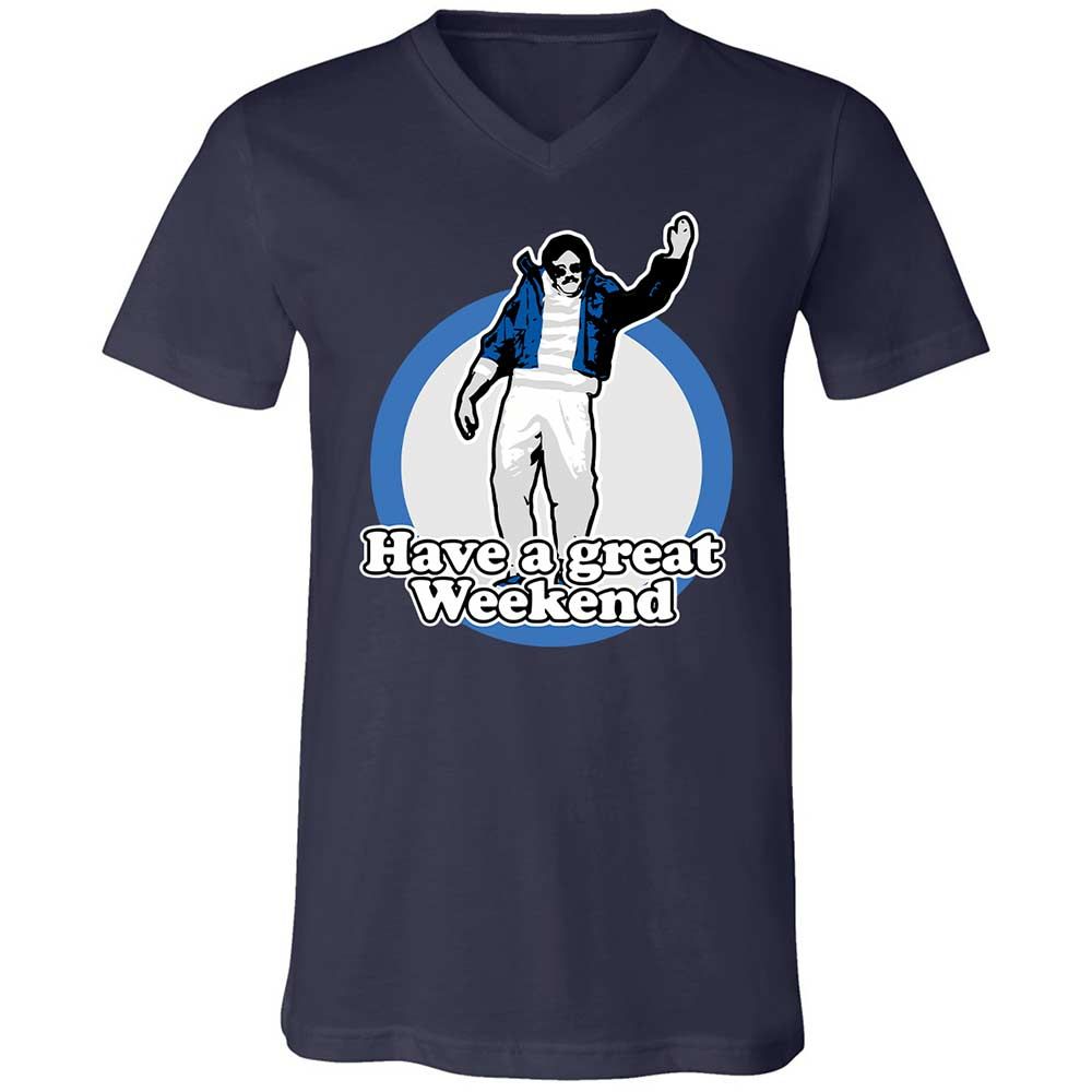 Unisex V-Neck T-Shirt - 2J579DL6 - Navy - 2