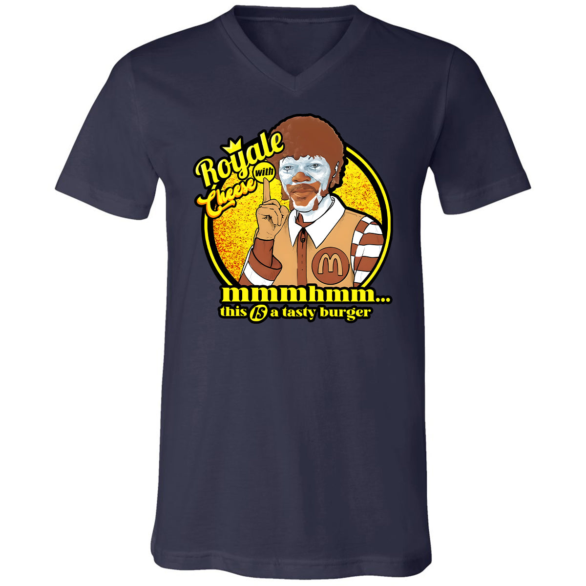 Unisex V-Neck T-Shirt - 9RD1N1D3 - Navy - 2