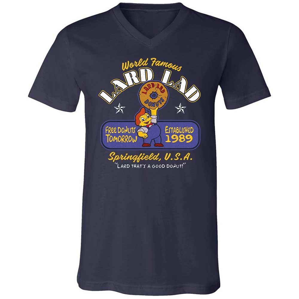 Unisex V-Neck T-Shirt - Y7LG7PQW - Navy - 2