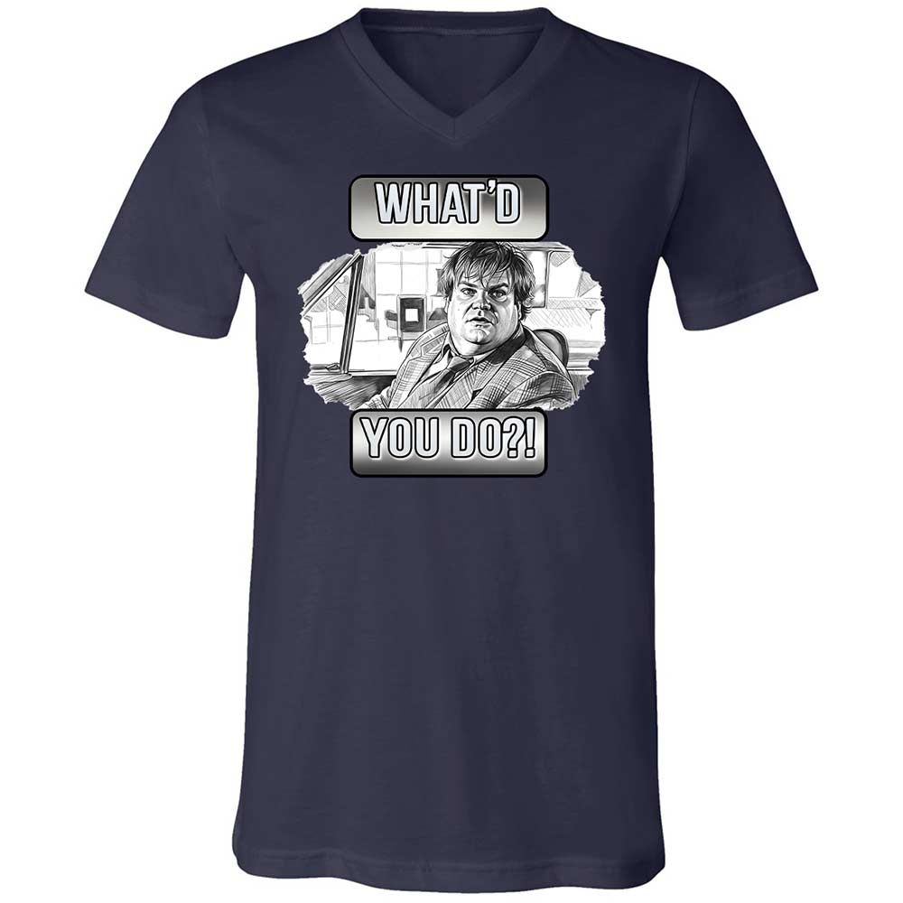 Unisex V-Neck T-Shirt - ACU6N5M1 - Navy - 2