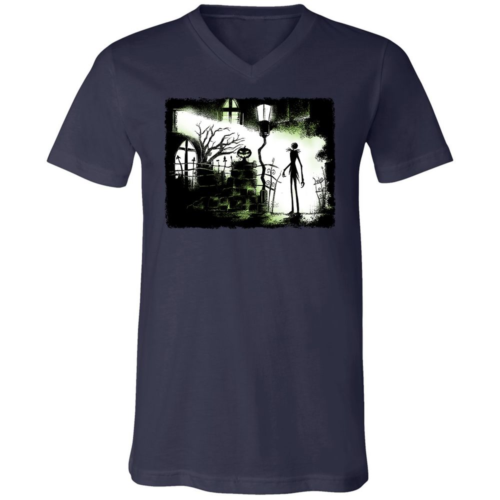 Unisex V-Neck T-Shirt - Black - Navy - 2