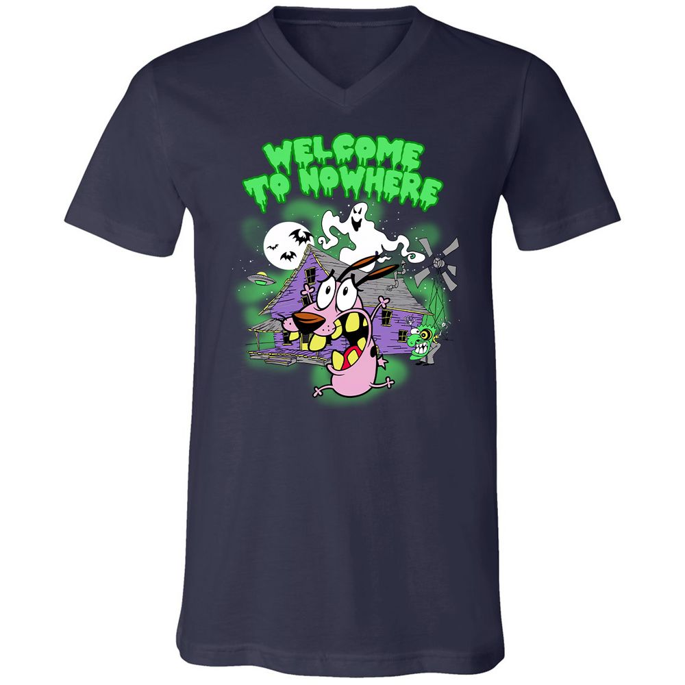Unisex V-Neck T-Shirt - 3RLZRZQK - Navy - 2