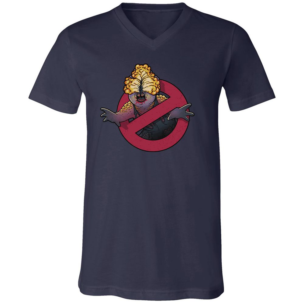Unisex V-Neck T-Shirt - YRMTJ6NB - Navy - 2
