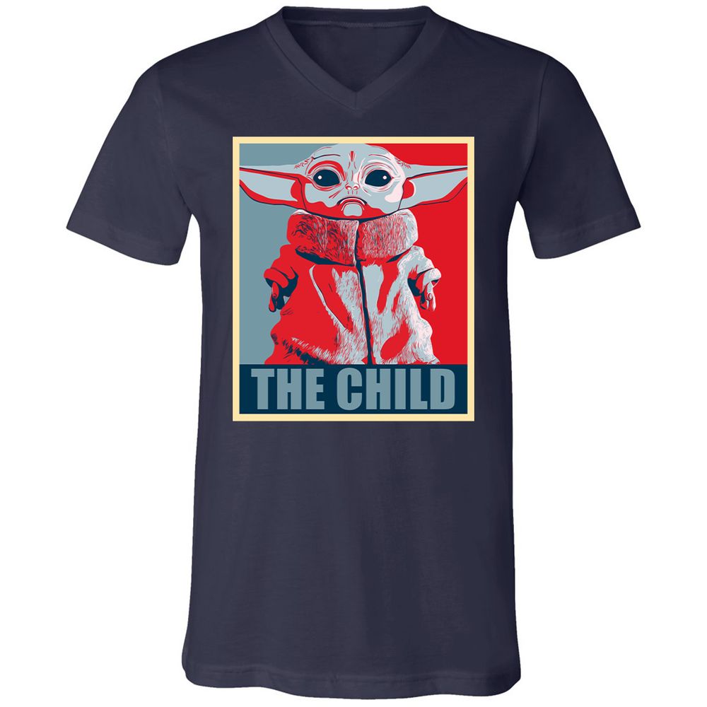 Unisex V-Neck T-Shirt - KJCUV2SZ - Navy - 2