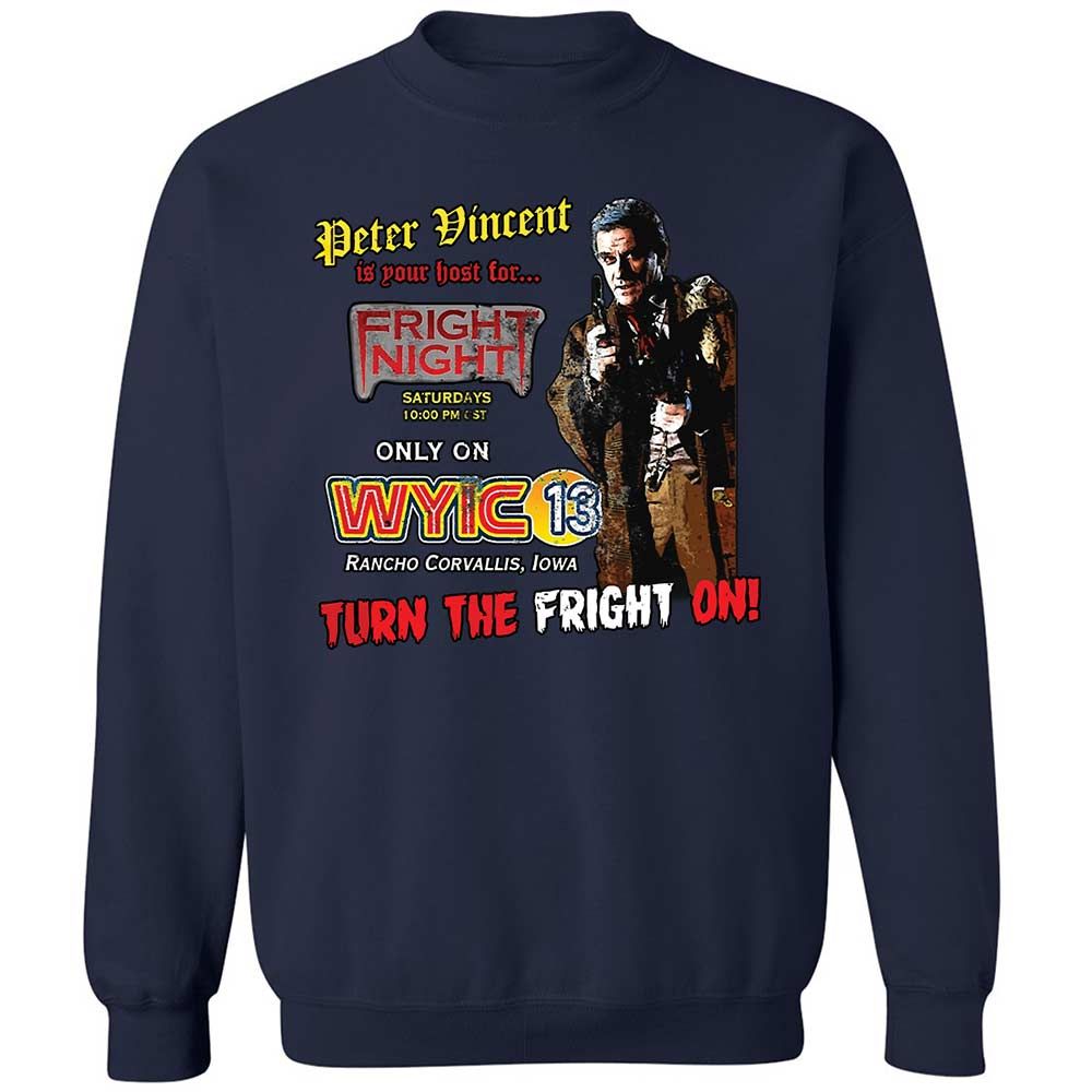 Peter Vincent Fright horror night cult - Navy - 2