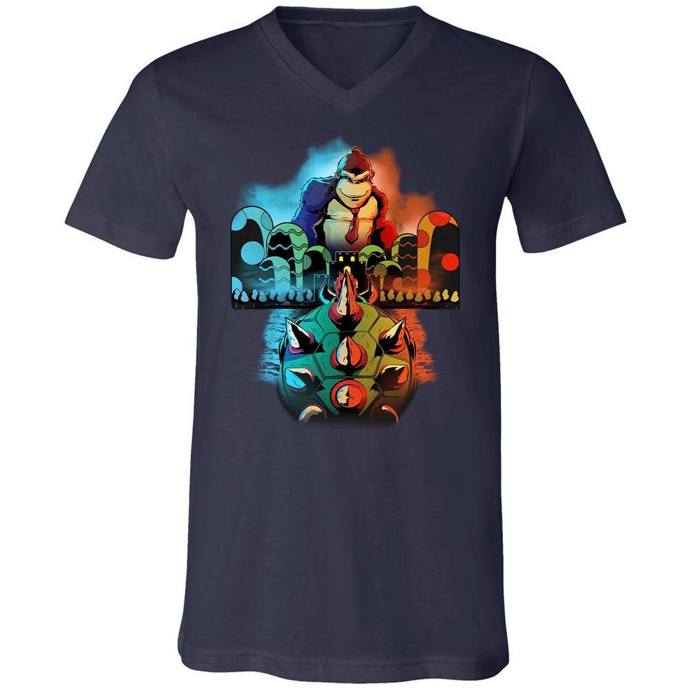 Unisex V-Neck T-Shirt - TJYT7E5V - Navy - 2