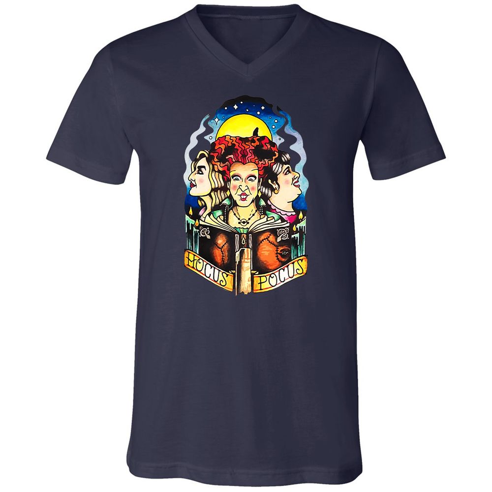 Unisex V-Neck T-Shirt - 5623WGXW - Navy - 2