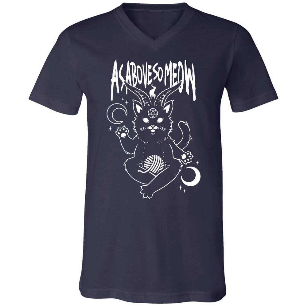 Unisex V-Neck T-Shirt - LERQT77B - Navy - 2