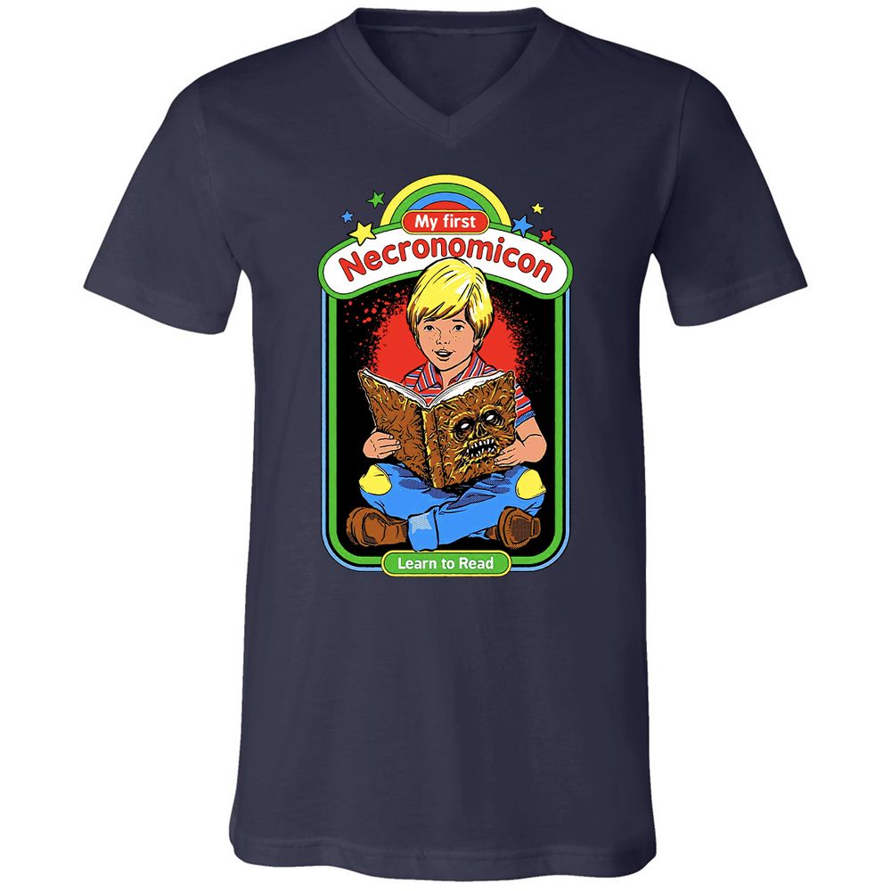 Unisex V-Neck T-Shirt - LMWLH6K8 - Navy - 2