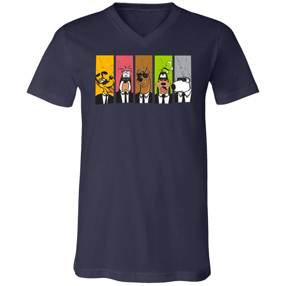 Unisex V-Neck T-Shirt - WE5EXC8M - Navy - 2