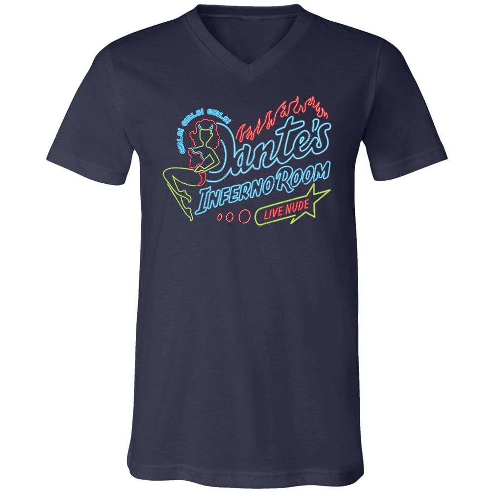 Unisex V-Neck T-Shirt - 5254ADRV - Navy - 2