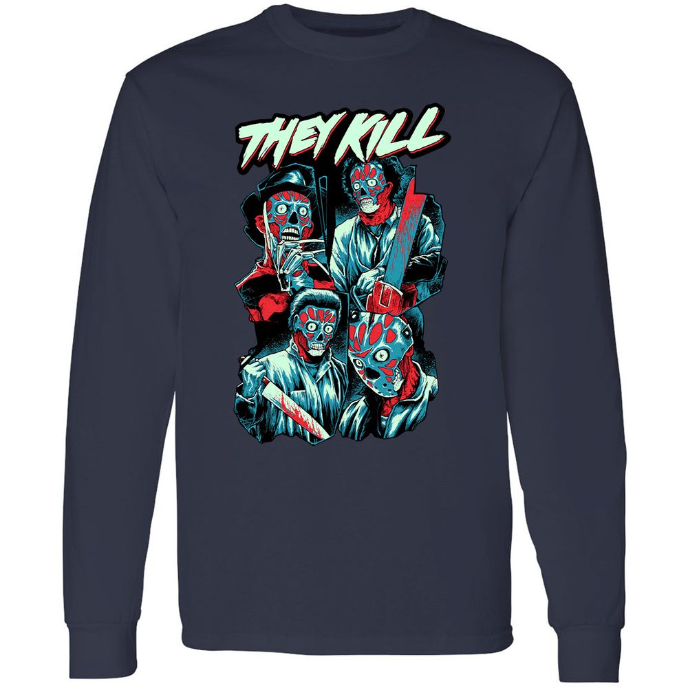 Long Sleeve T-Shirt - MX3AYYUW - Navy - 2