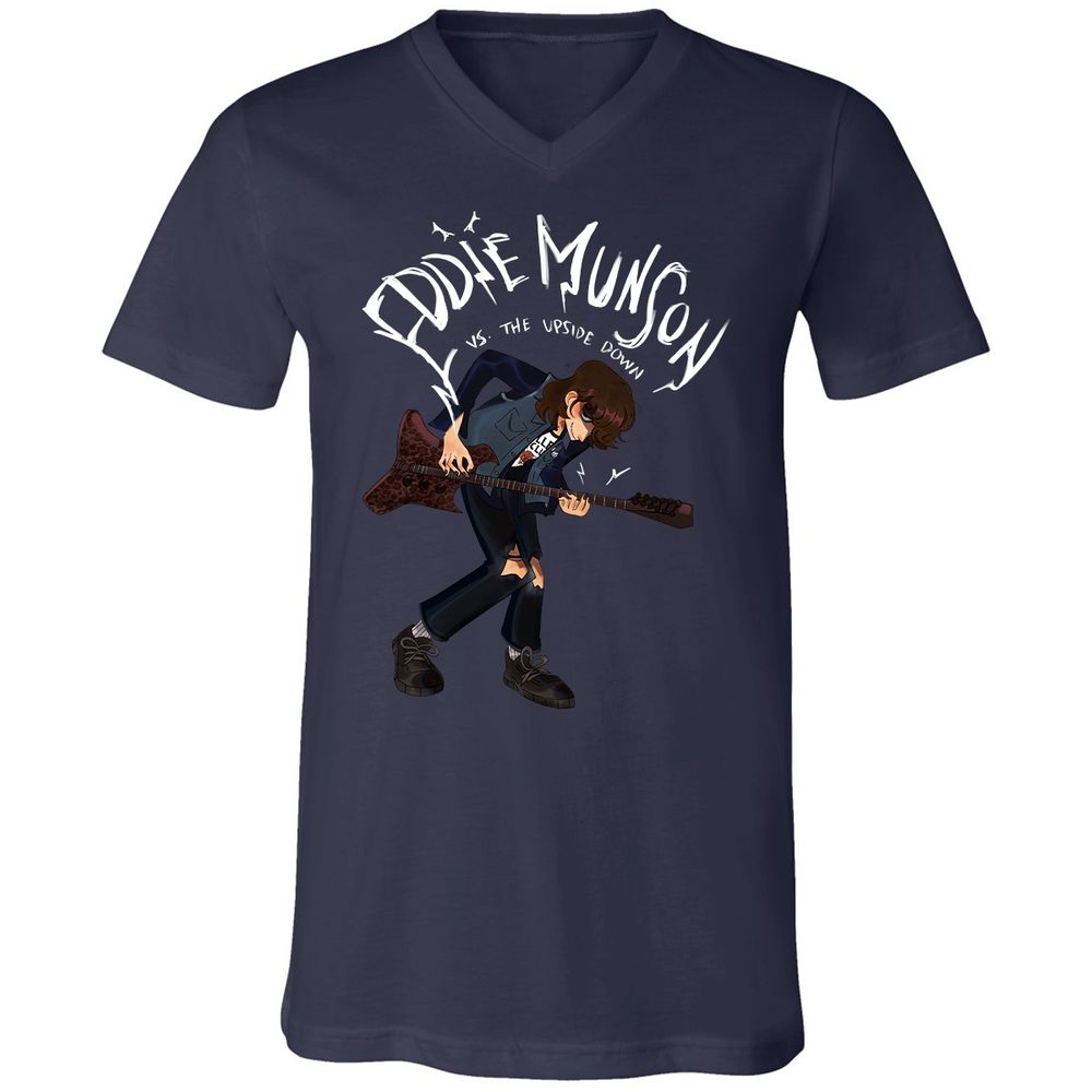 Unisex V-Neck T-Shirt - MAWNN1PX - Navy - 2