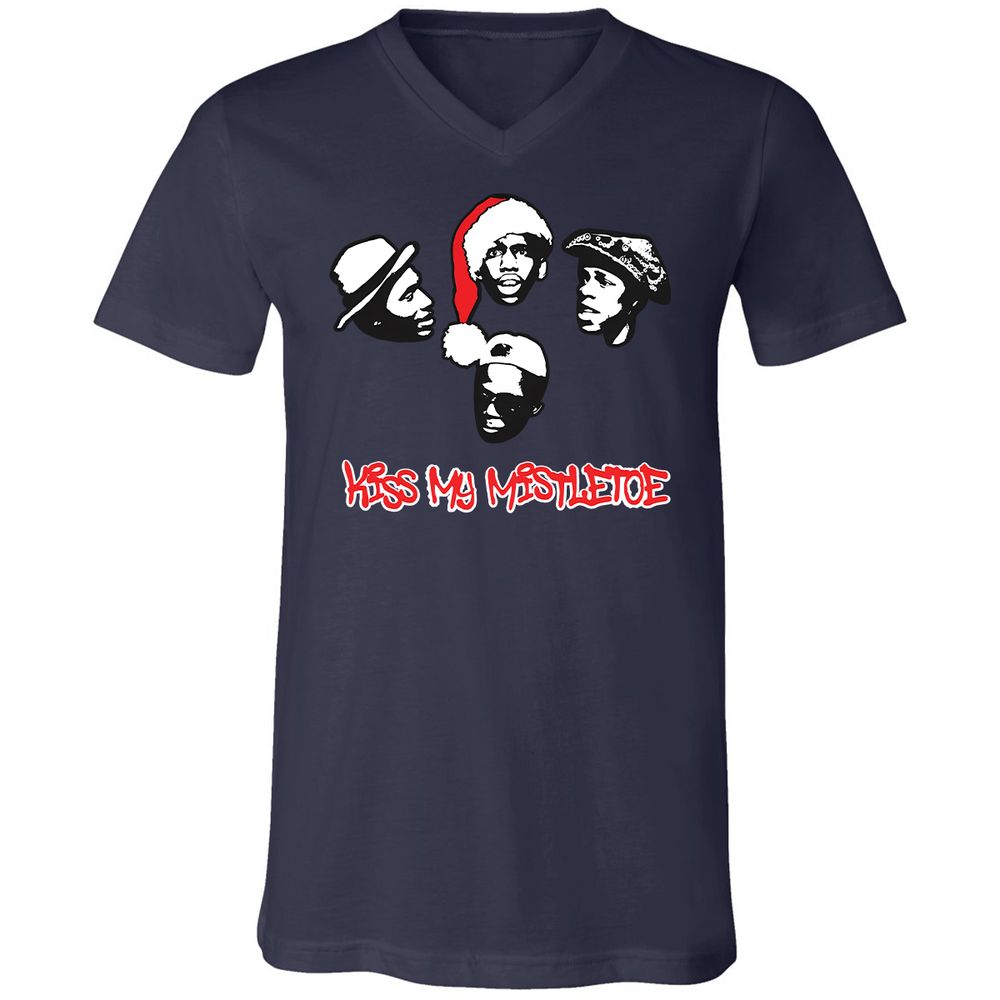 Kiss My Mistletoe Xmas Rap - Navy - 2