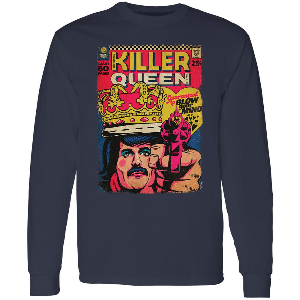 Long Sleeve T-Shirt - TFDAVSZW - Navy - 2