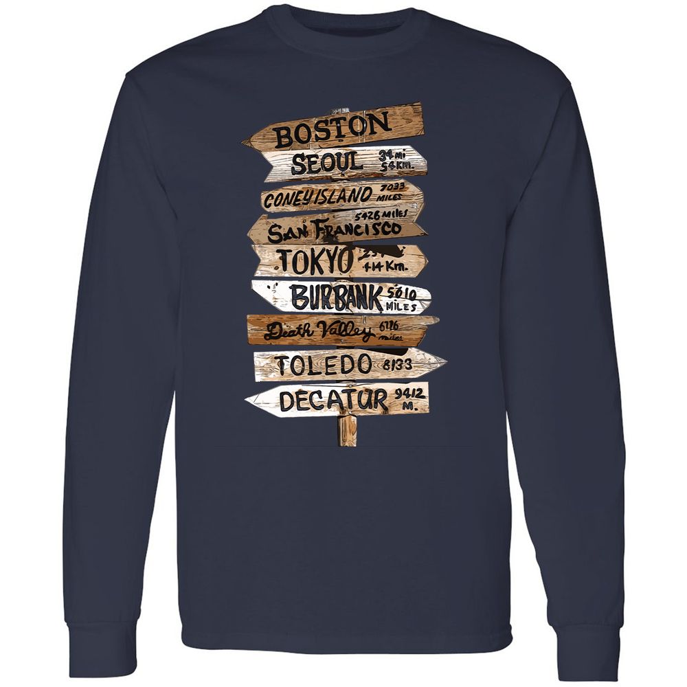 Long Sleeve T-Shirt - X736DFTP - Navy - 2