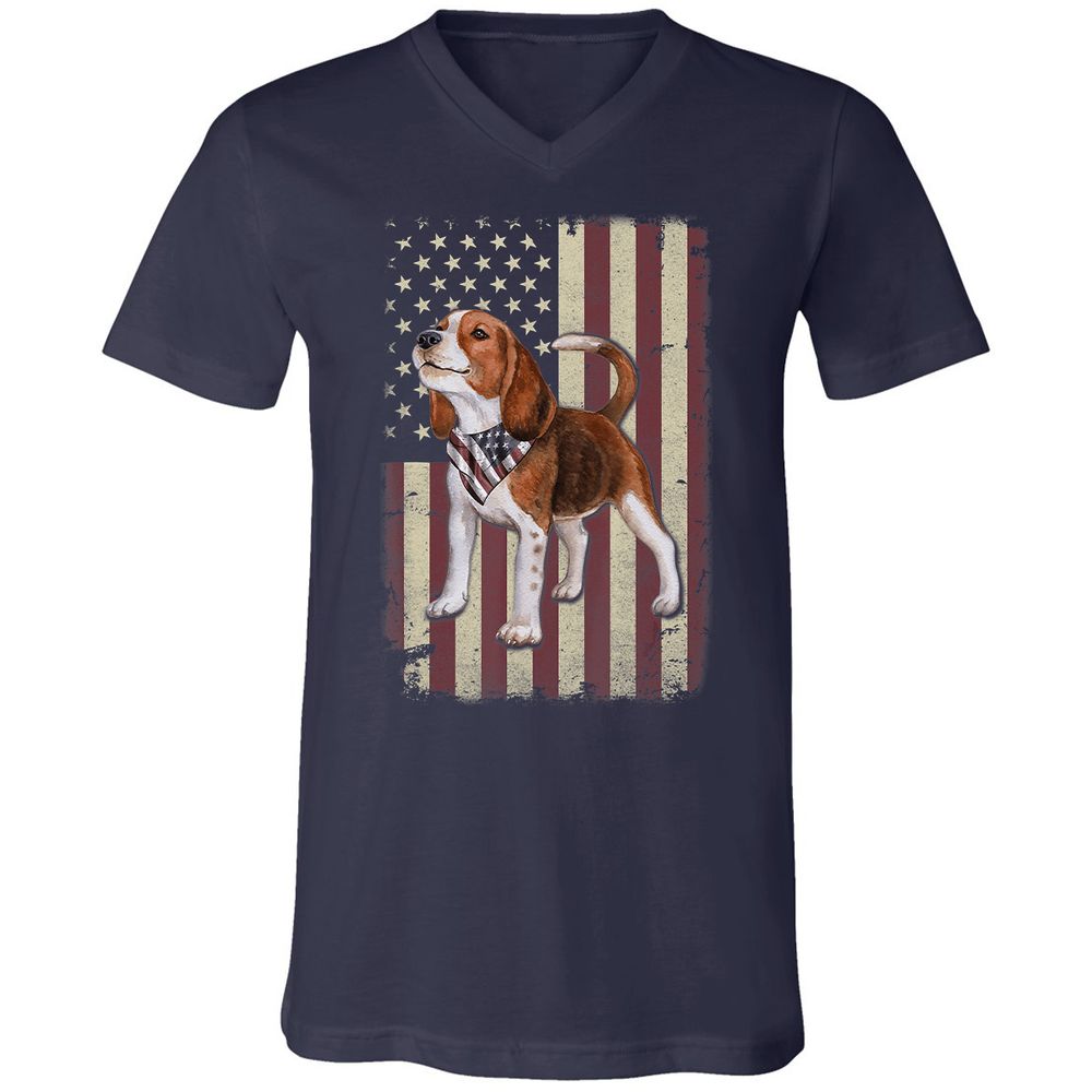 Unisex V-Neck T-Shirt - YDWD5GG3 - Navy - 2