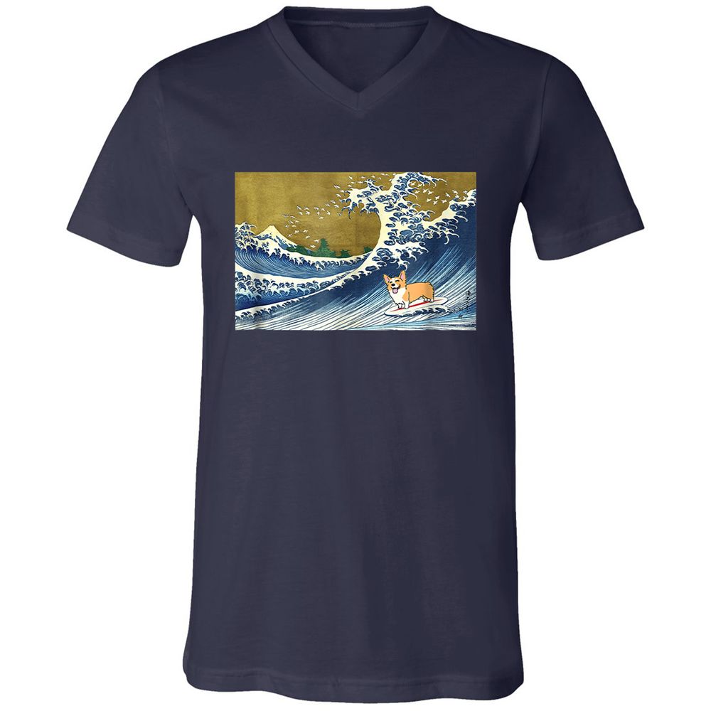 Unisex V-Neck T-Shirt - 6ENFTGNP - Navy - 2