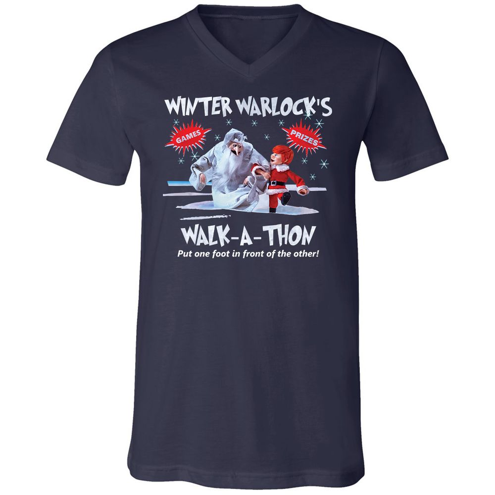 Unisex V-Neck T-Shirt - H9KP1WN9 - Navy - 2