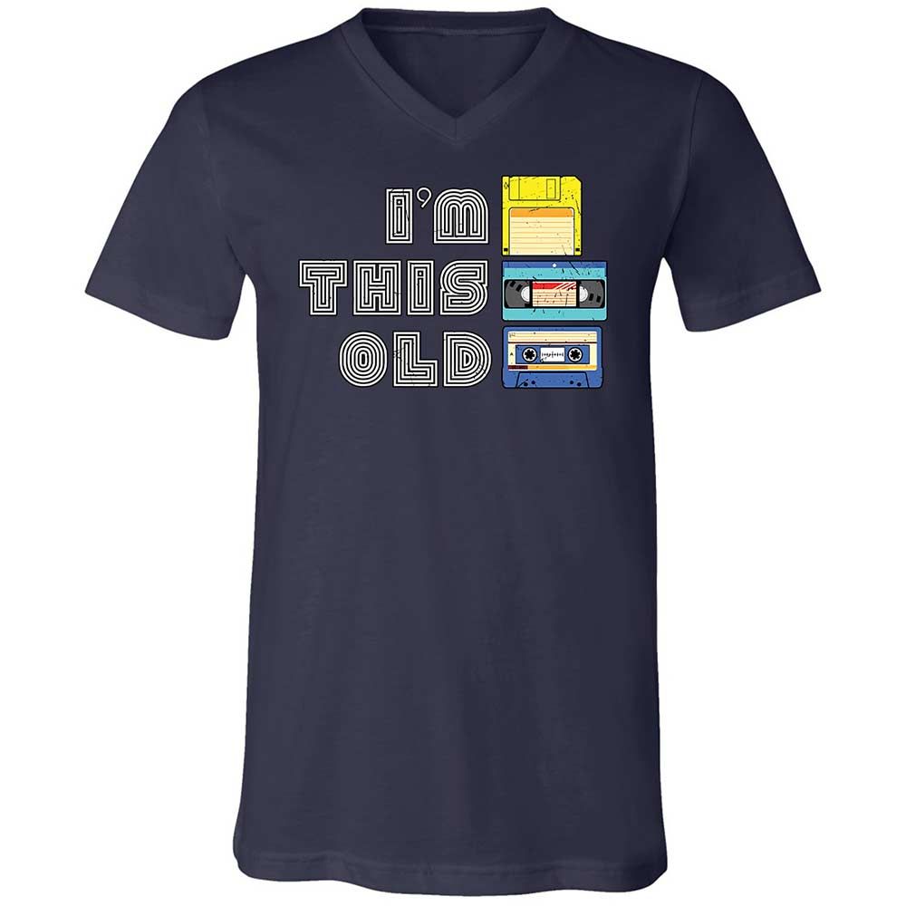 Unisex V-Neck T-Shirt - Black - Navy - 2