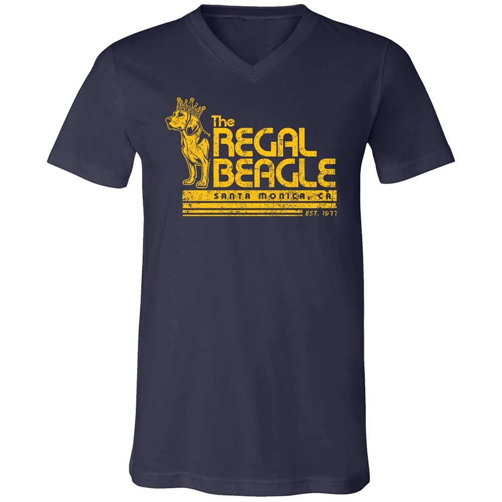 Unisex V-Neck T-Shirt - N3C58UKQ - Navy - 2