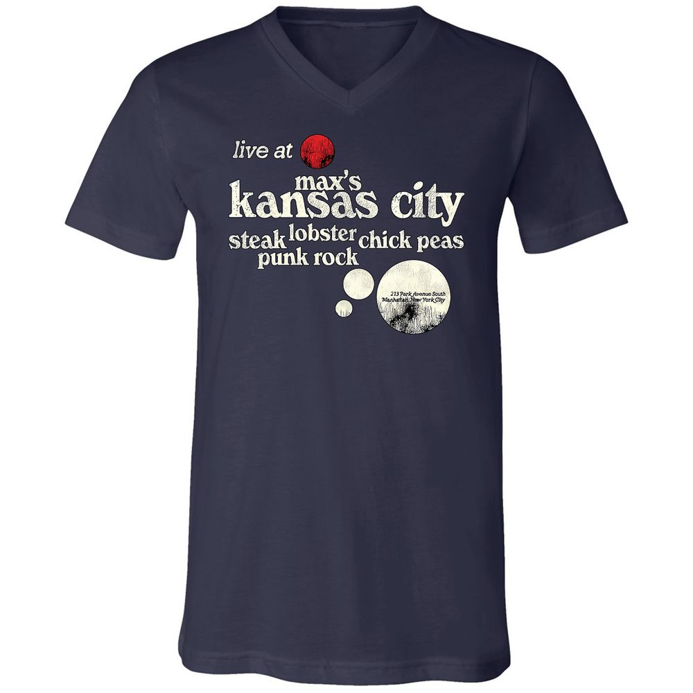 Unisex V-Neck T-Shirt - FKACXWG3 - Navy - 2