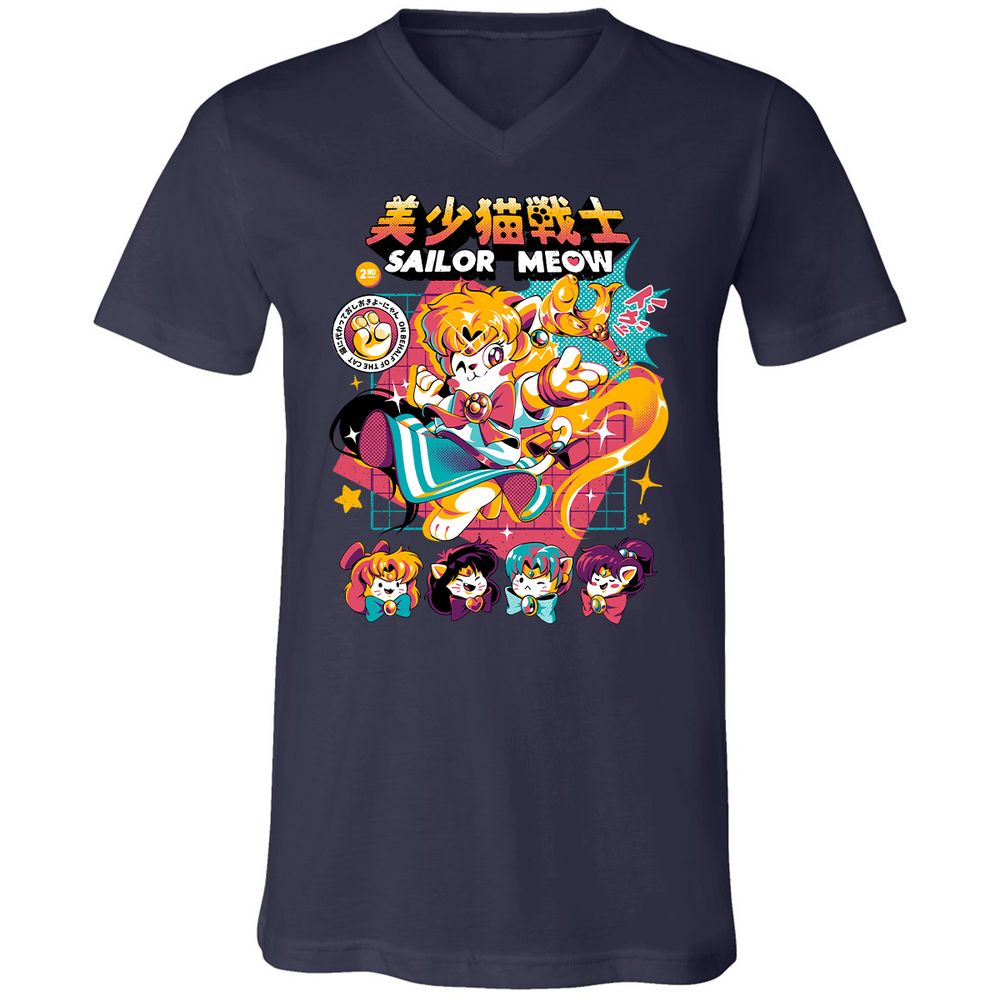 Unisex V-Neck T-Shirt - 2JX55DXD - Navy - 2
