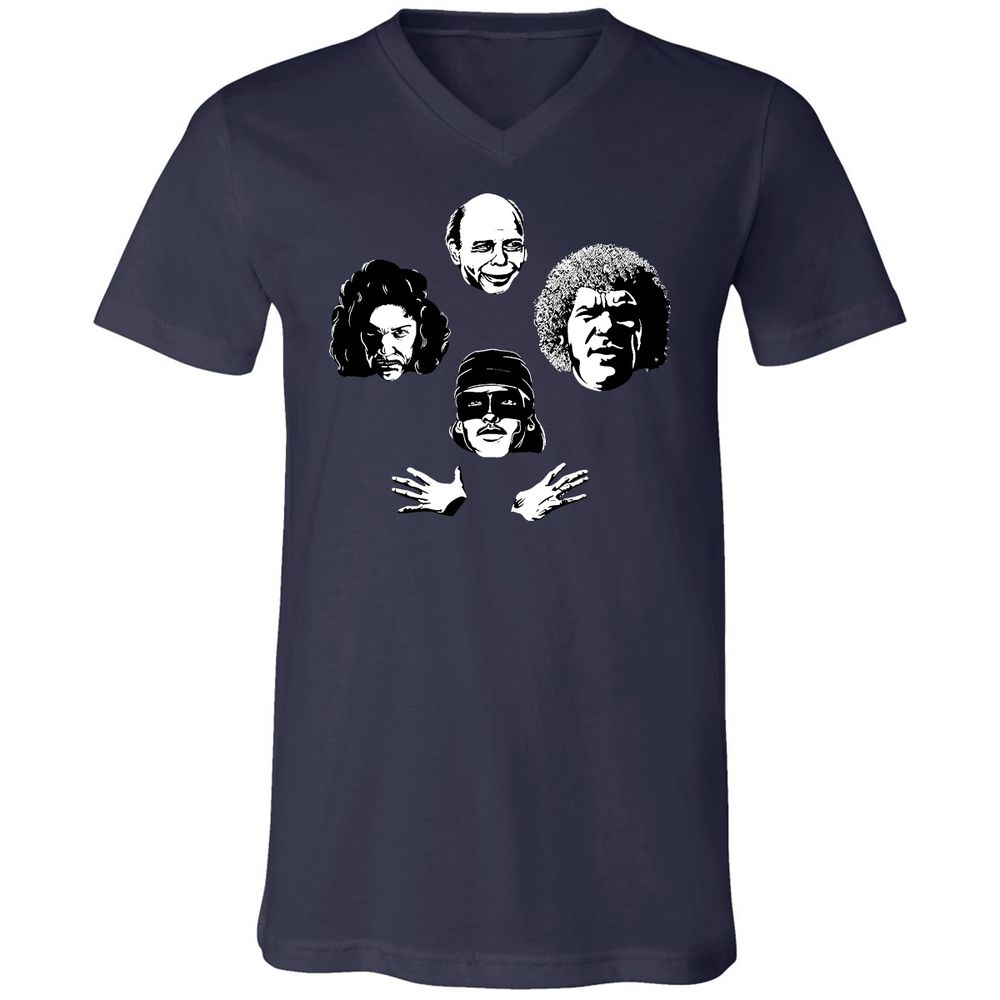 Unisex V-Neck T-Shirt - JFTDFM2X - Navy - 2