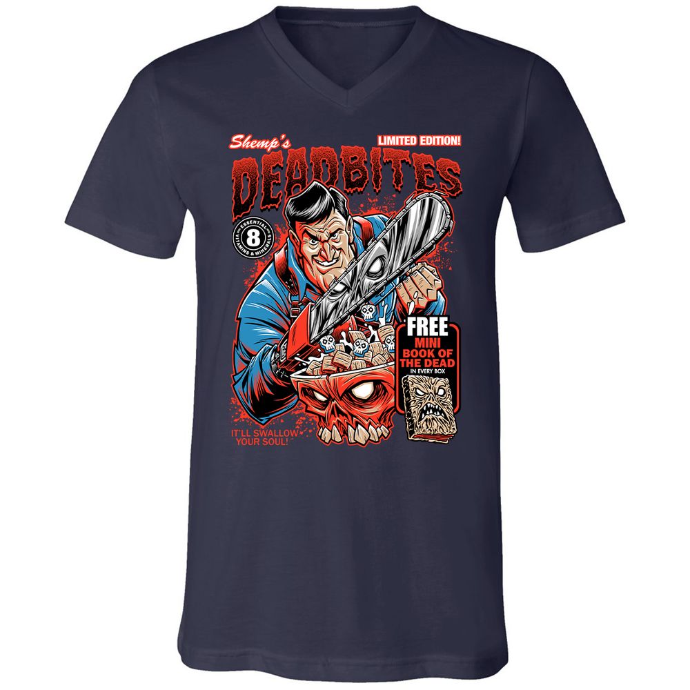 Unisex V-Neck T-Shirt - FWB1YVTZ - Navy - 2