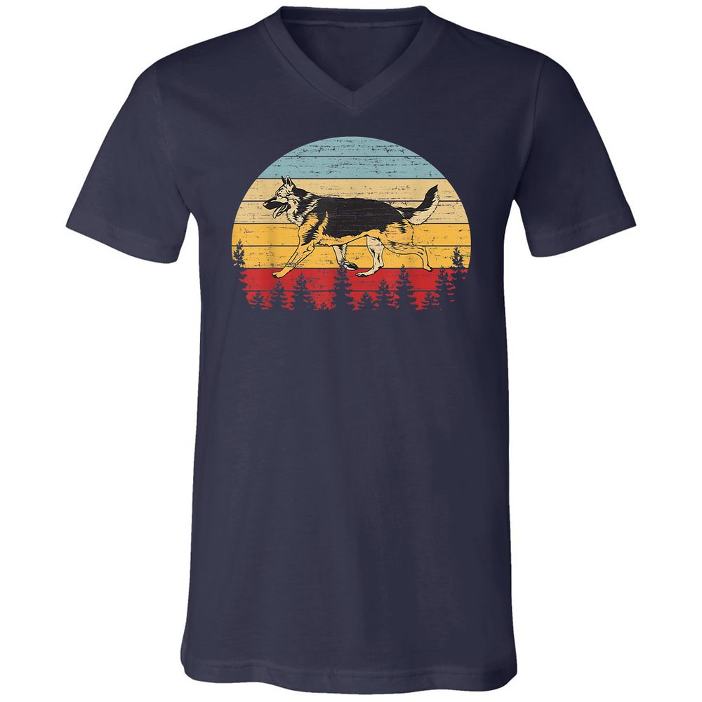 Unisex V-Neck T-Shirt - TK94UEH9 - Navy - 2
