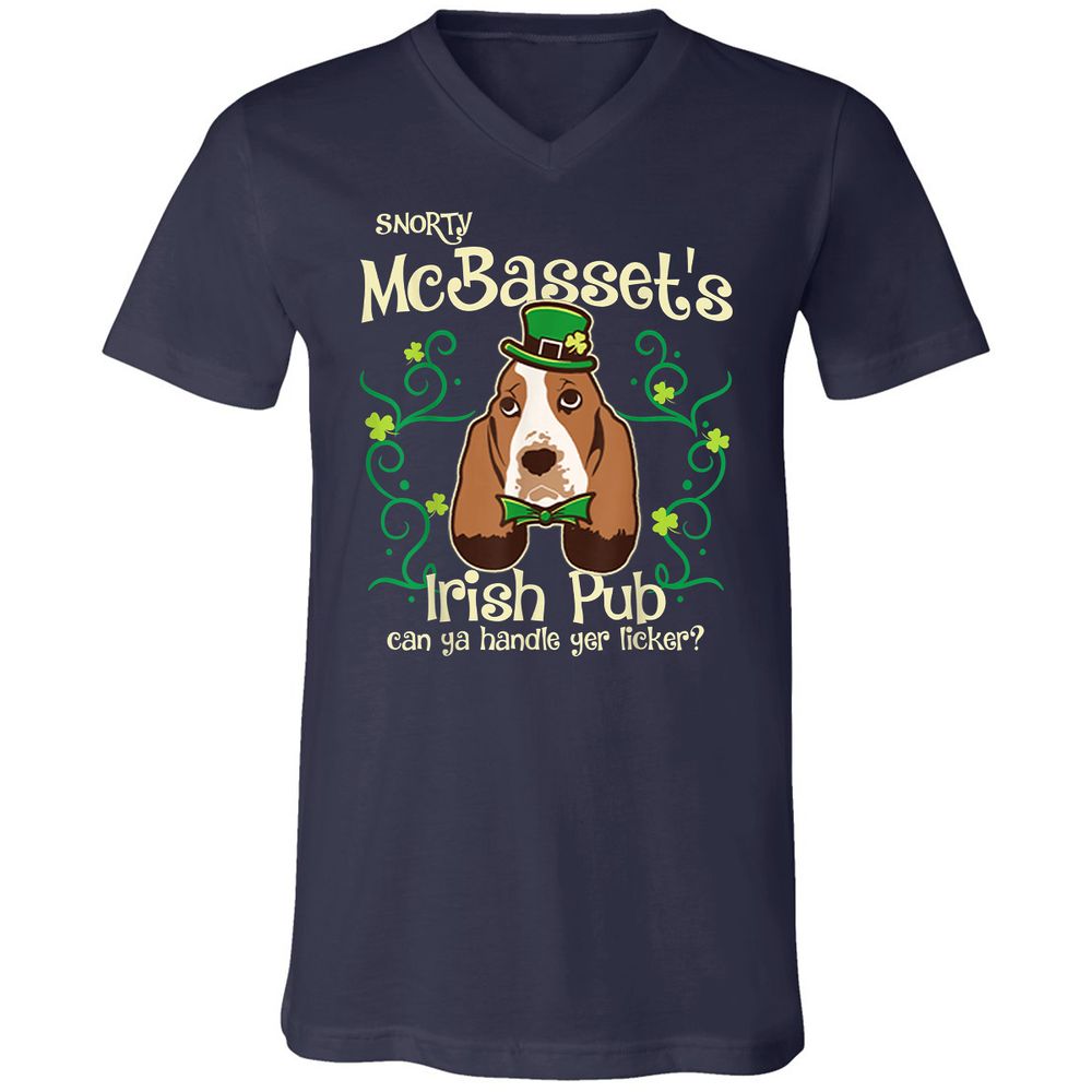 Unisex V-Neck T-Shirt - 9UGW7BHK - Navy - 2