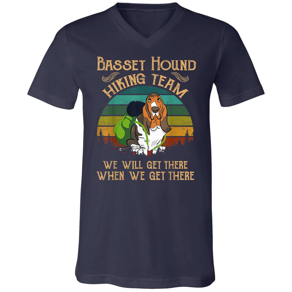 Unisex V-Neck T-Shirt - DB8AT6NY - Navy - 2