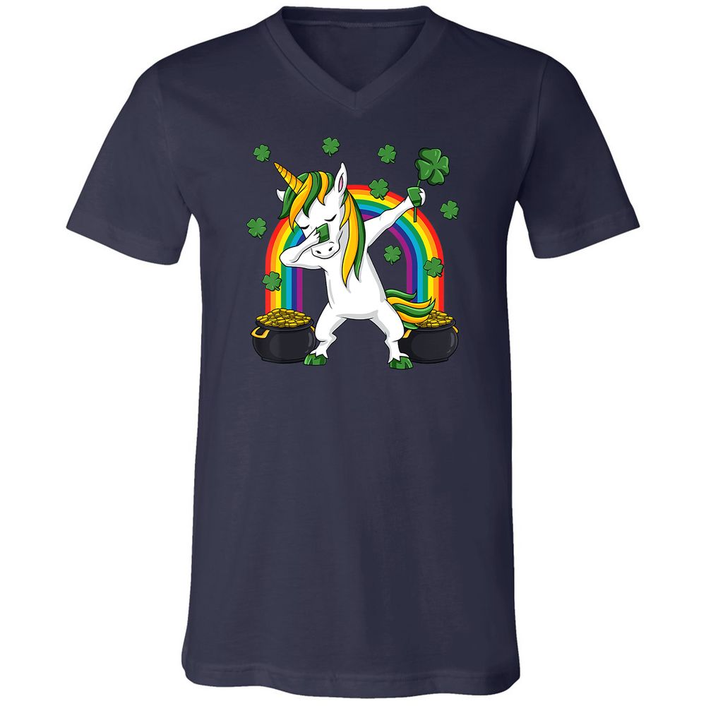 Unisex V-Neck T-Shirt - L7CL4AZK - Navy - 2