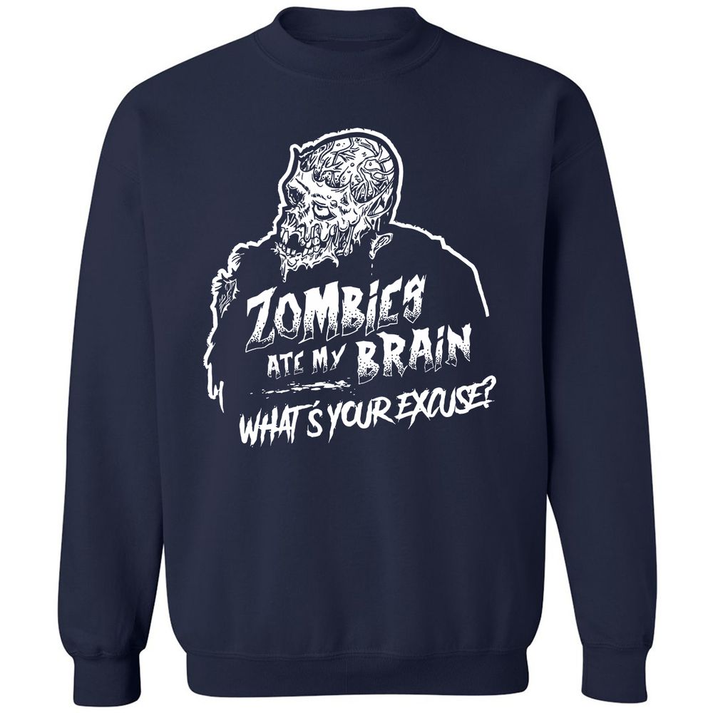 Zombies Ate My Brain - Navy - 2