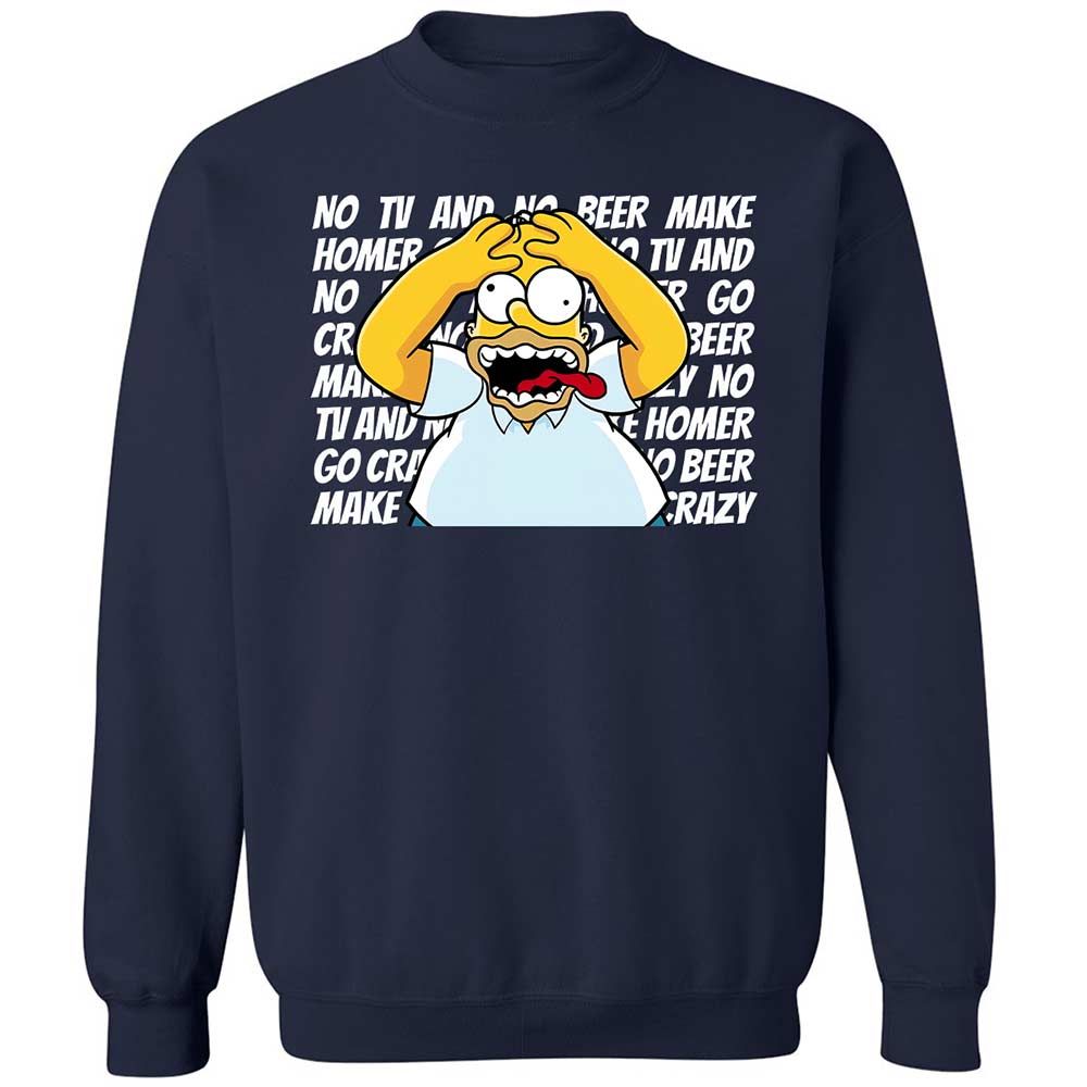 No TV and No Beer Make Homer Go Crazy - Navy - 2