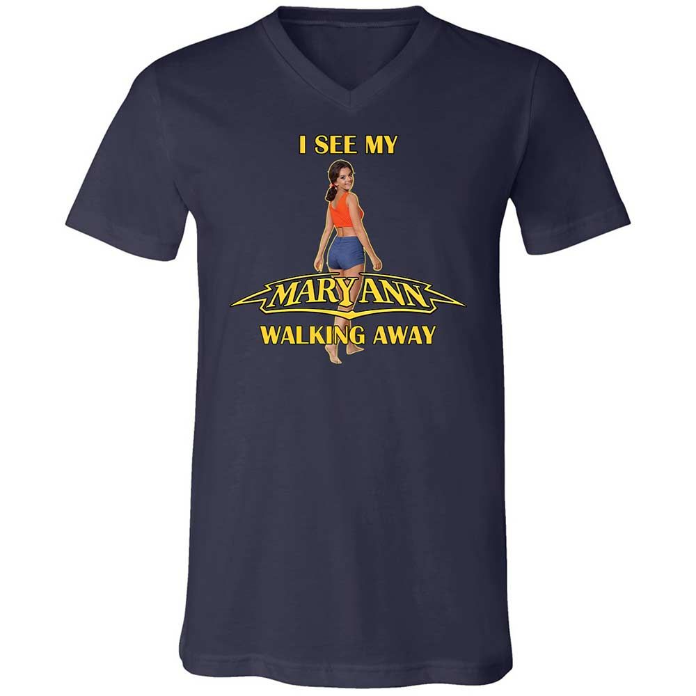 Unisex V-Neck T-Shirt - K8U6GMJ8 - Navy - 2
