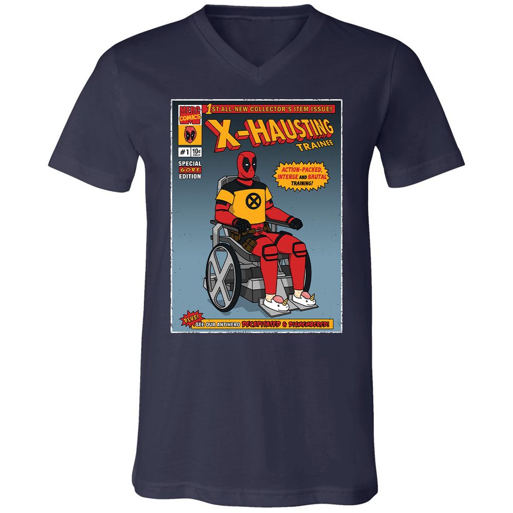 Unisex V-Neck T-Shirt - T2BMXLKK - Navy - 2