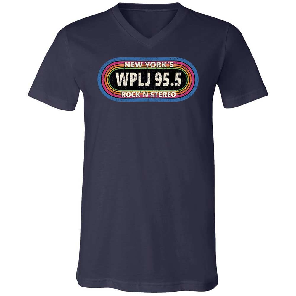 Unisex V-Neck T-Shirt - XNZBBGN7 - Navy - 2