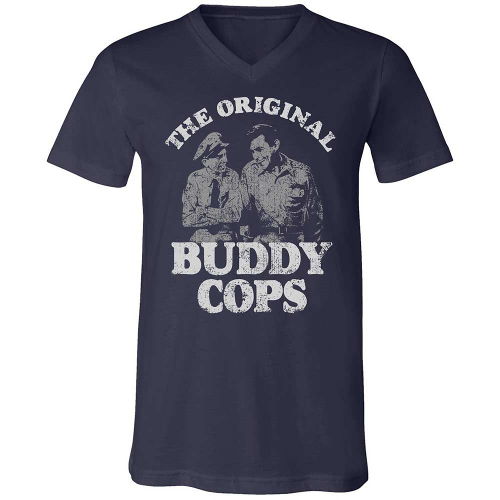 Unisex V-Neck T-Shirt - LR89QXS4 - Navy - 2