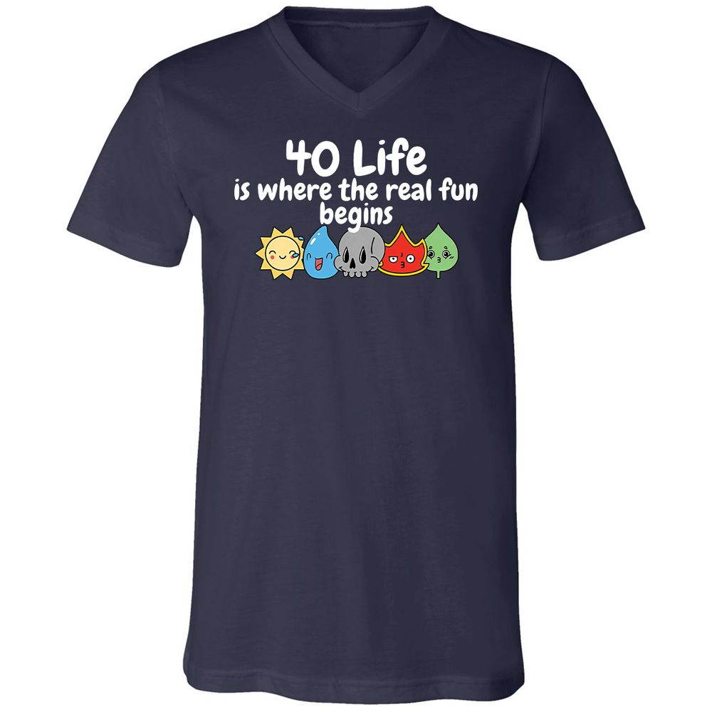 Unisex V-Neck T-Shirt - TD7CPA4V - Navy - 2